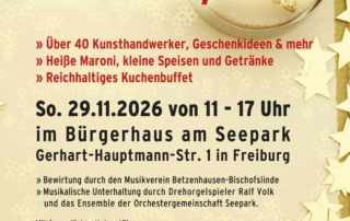 Advents- und Hobbybasar 2026 Bürgerhaus Seepark in Freiburg